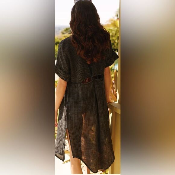 The Lucia Sheer Black Midi Dress by Anthropologie, size M - Picture 13 of 13